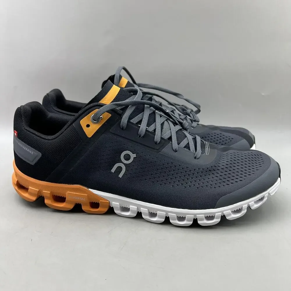 On Cloudflow 3.0 Running Shoes Men Size 10.5 Gray Orange Mesh Comfort Sneakers